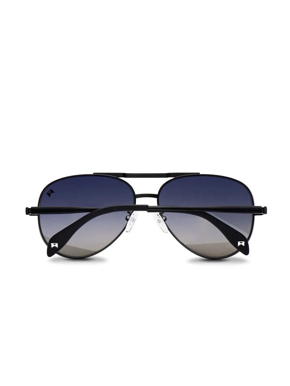 William Painter Hughes Polarized Aviator Titanium Sunglasses Black/Black Lens